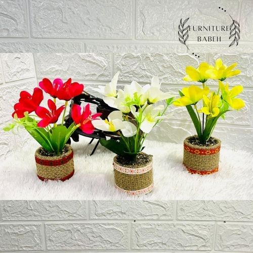 FURNITURE RANGKAIAN BUNGA HIAS PLASTIK LILY MINI WARNA WARNI , BUNGA ARTIFISIAL , BUNGA HIAS SERBAGUNA