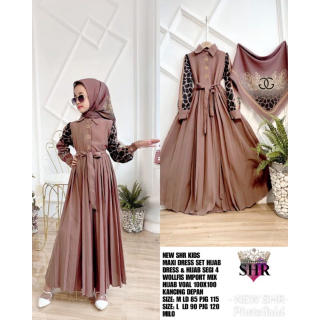 16.FASHION 2022MOM & KIDS BAJU GAMIS TERBARU SHR  ☑️ GESER >>> ORIGINAL REAL PICT by SYAHIRA BUTIK B