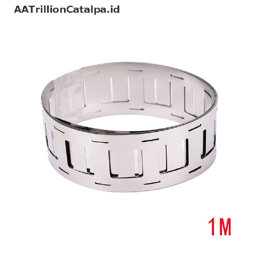 Aatrillioncatalpa 1m 0.15x27mm Ni plate Nikel strip tape Untuk Pengelasan 18650 Li-Ion spot