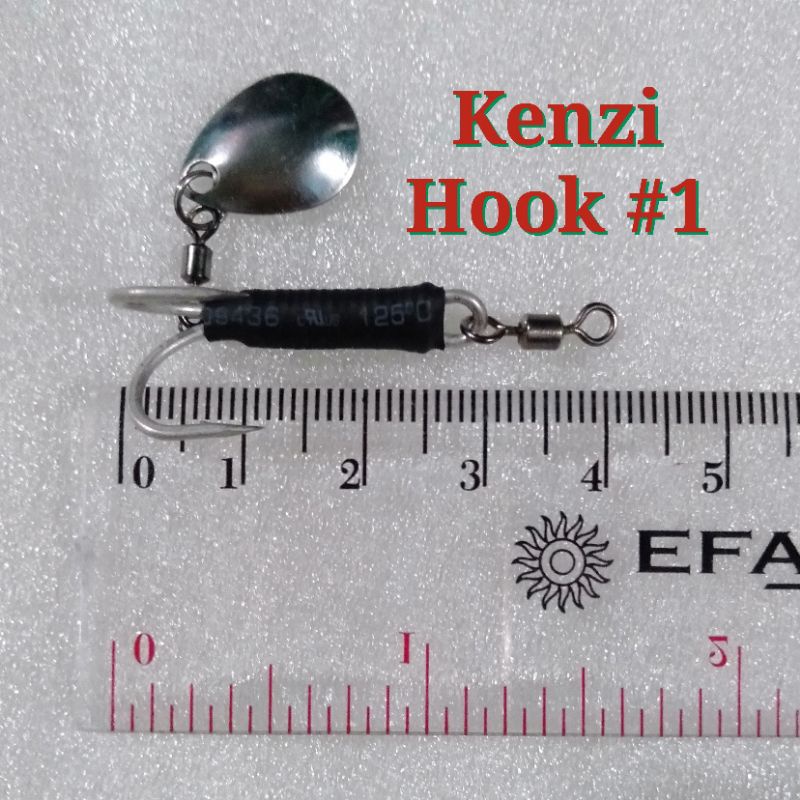 Double hook kenzi untuk Soft prog/ Rakitan kawat untuk Umpan kodok Palsu-Kenzi #1