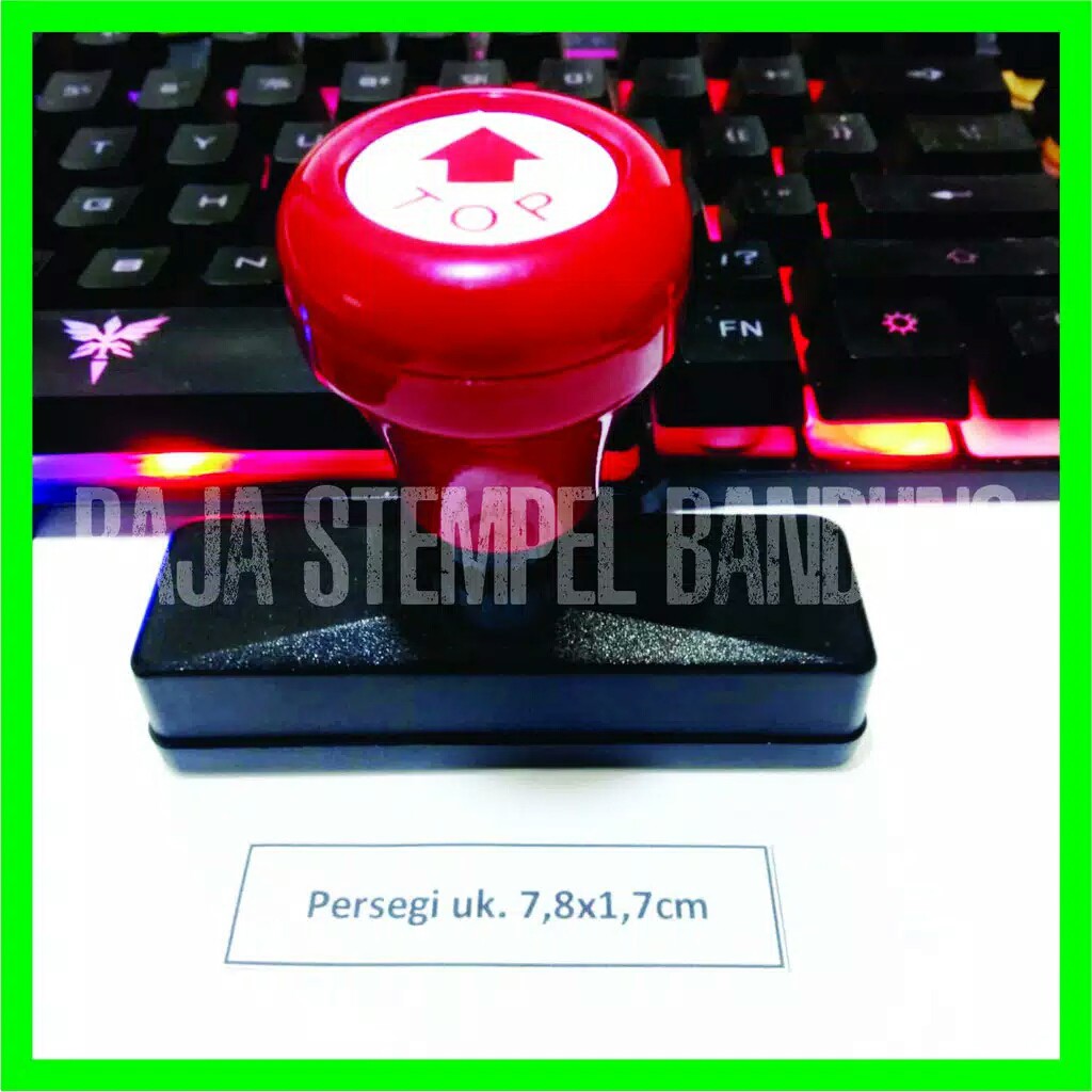 Stempel Flash Persegi Ukuran 7,8x1,7cm nama tandatangan, lunas stample, stemple onlineshop, stampel