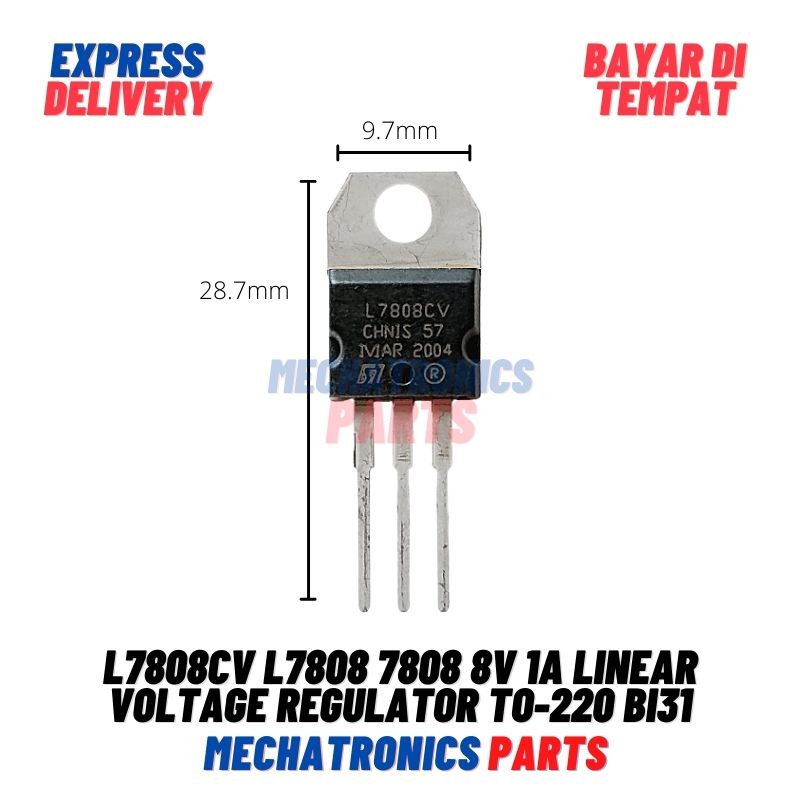 L7808CV L7808 7808 8V 1A Linear Voltage Regulator TO-220 BI31