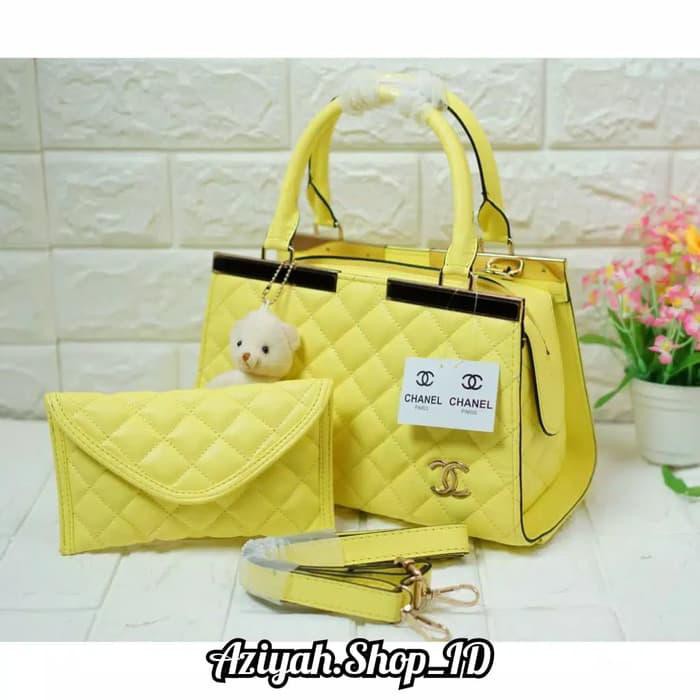 yellow chanel handbag