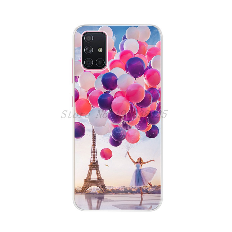 Samsung Galaxy A71 A51 Phone Case Cute Cat Butterfly Cartoon Silicone Casing Samsung A 71 51 Shockproof Bumper Cover-258