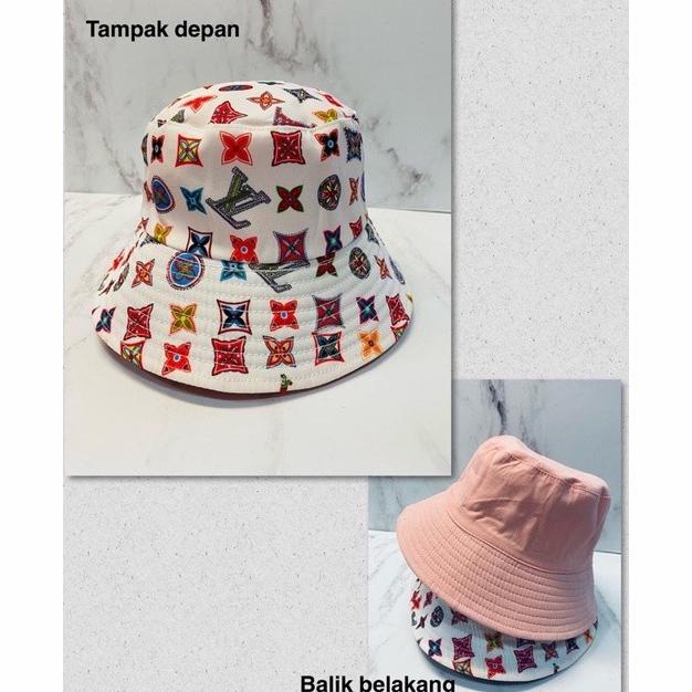 Topi Lv Supreme Bucket Hat Bisa Bolak Balik Import Quality