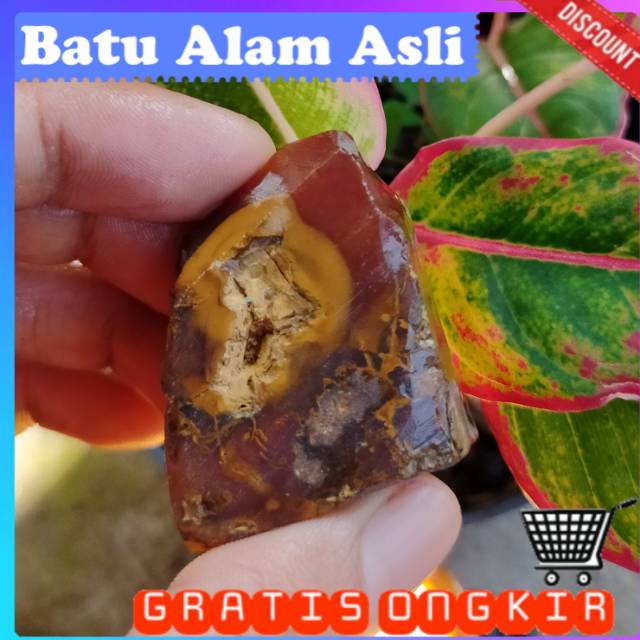 Bongkahan batu bacan obi merah asli natural alam batu cincin