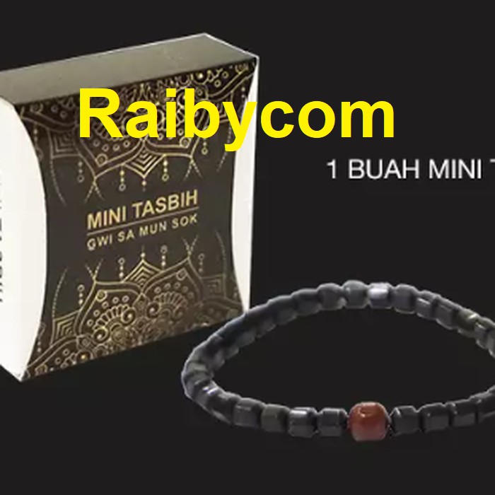 Tasbih Mini AZHIKRA BlackJade GWISAMUNSOK 33 butir Original LEJEL Asli