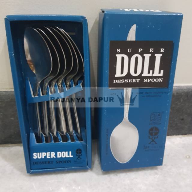 Sendok garpu makan doll lusinan / sendok makan super doll 403 asli original / sendok makan stainless