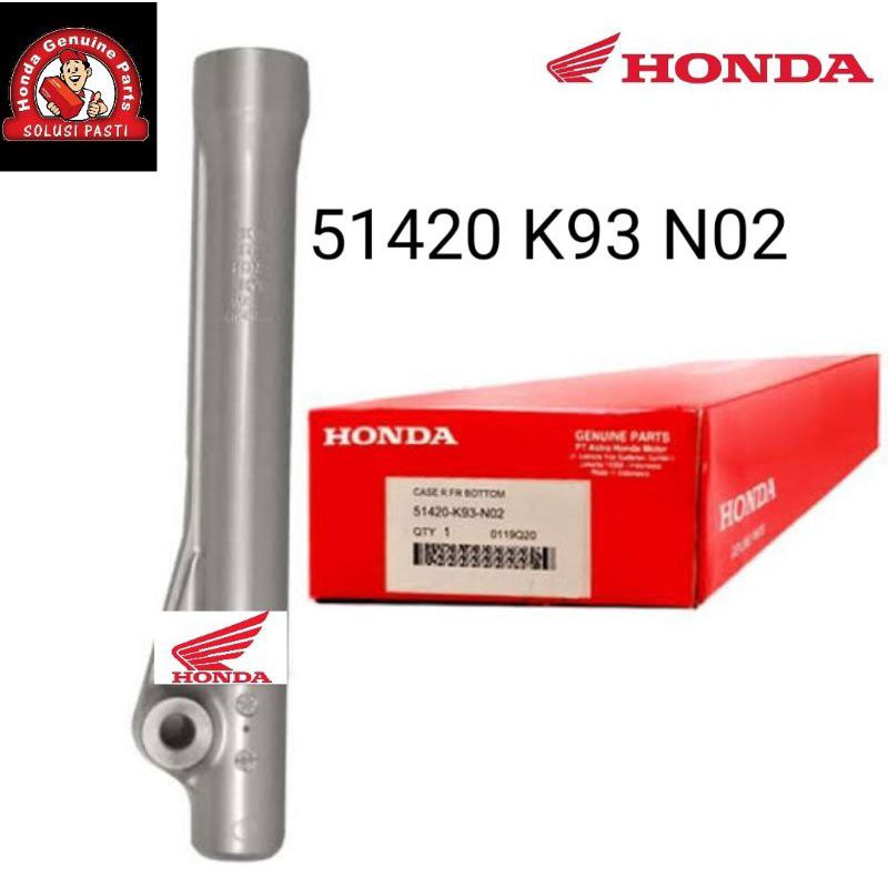 51420-K93-N02 tabung shock depan bottom shock scoopy new 2017-2020 silver asli honda