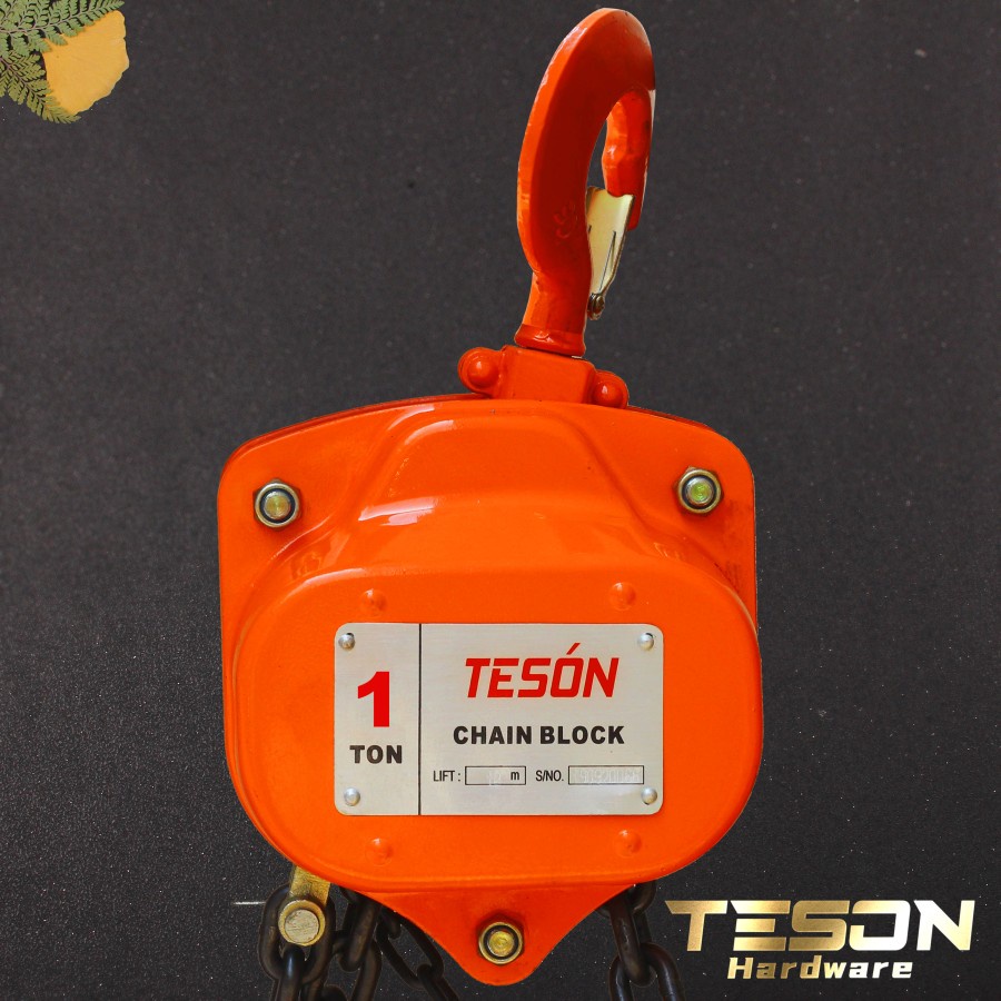 Teson Chain Block 1 Ton x 10 Meter Takel Katrol Hoist Chainblock