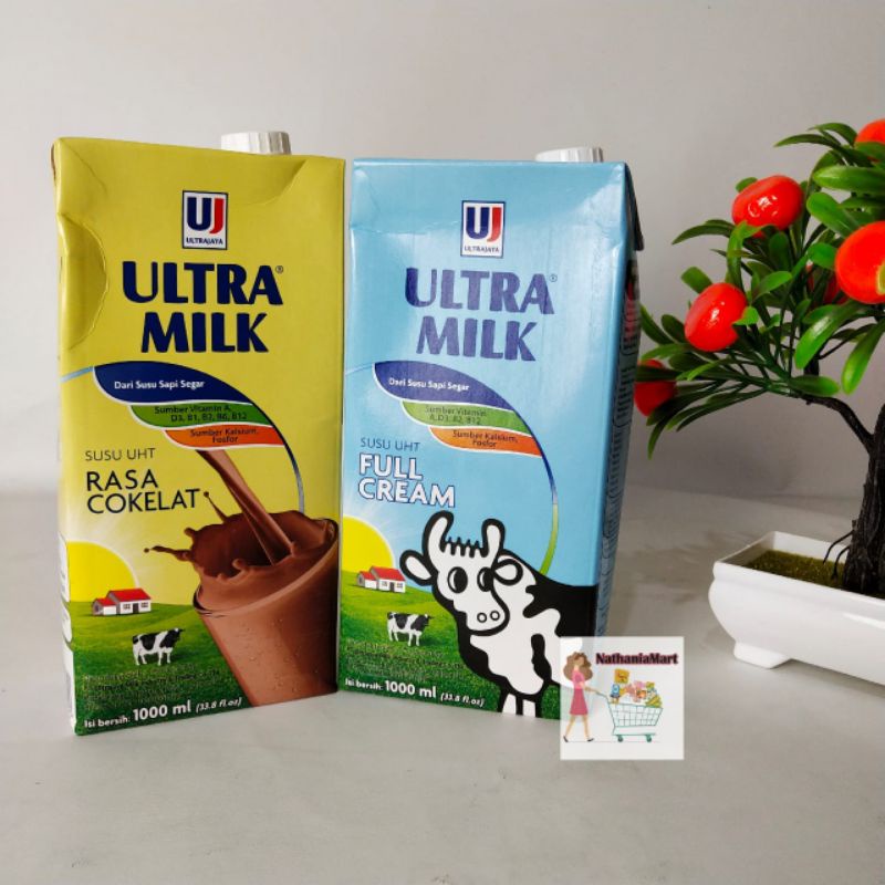 Jual Susu Ultra Milk 1000 Ml 1 Liter Full Cream Dan Coklat Uht Ultramilk Susu Fullcream 1528