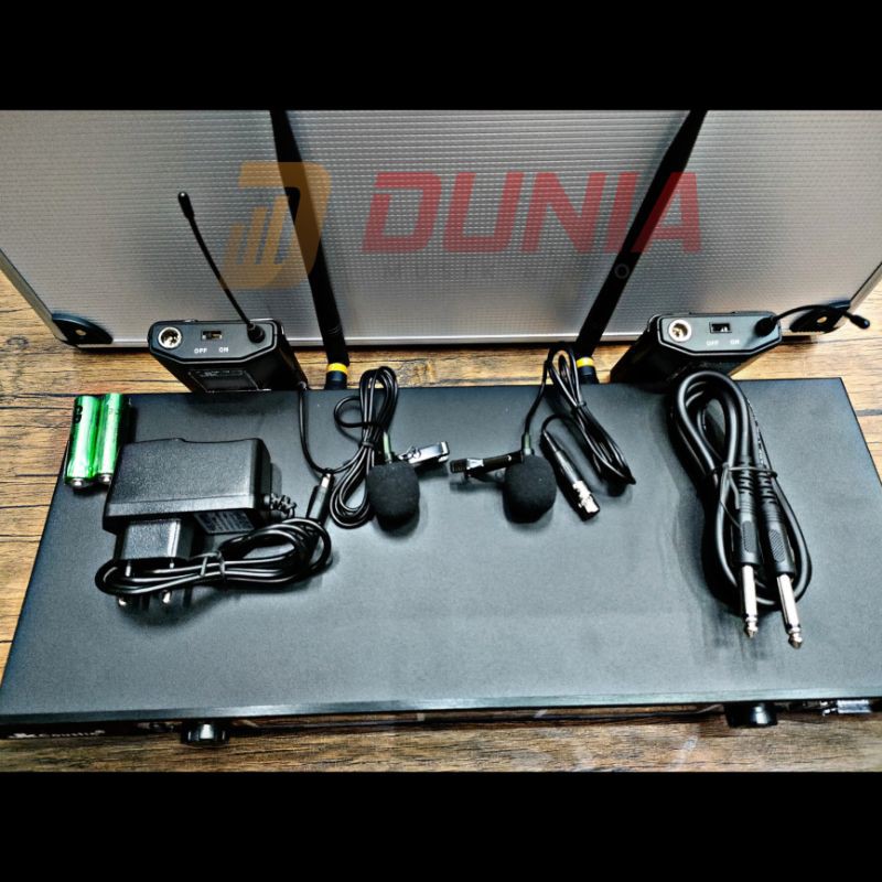 Jl Coustic JU-3002 Isi 2 Mic Jepit & 1 Receiver