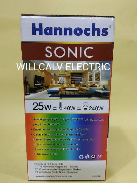 LAMPU LED HANNOCHS SONIC 25W 25WATT 25 W - LAMPU LED HANNOCH SONIC 25W 25WATT 25 W CAHAYA PUTIH