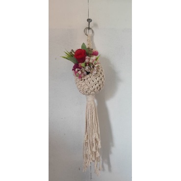Macrame Cover Pot dinding