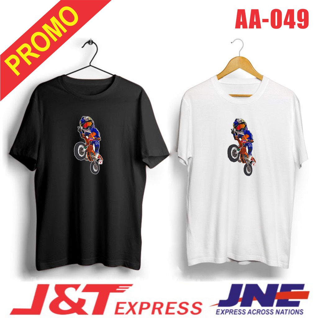 MURAH!!! KAOS GAMBAR MOTOR CROSS/ AA-049 BAHAN KATUN COMBET30s