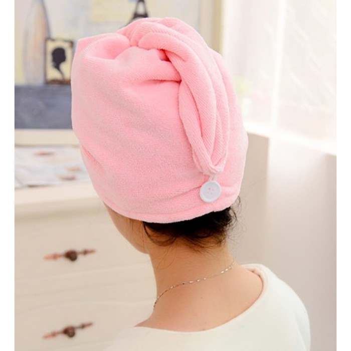 MOGYMOGY HL0081 Handuk Bandana Pengering Rambut Wanita Headband Towel Microfiber Polos