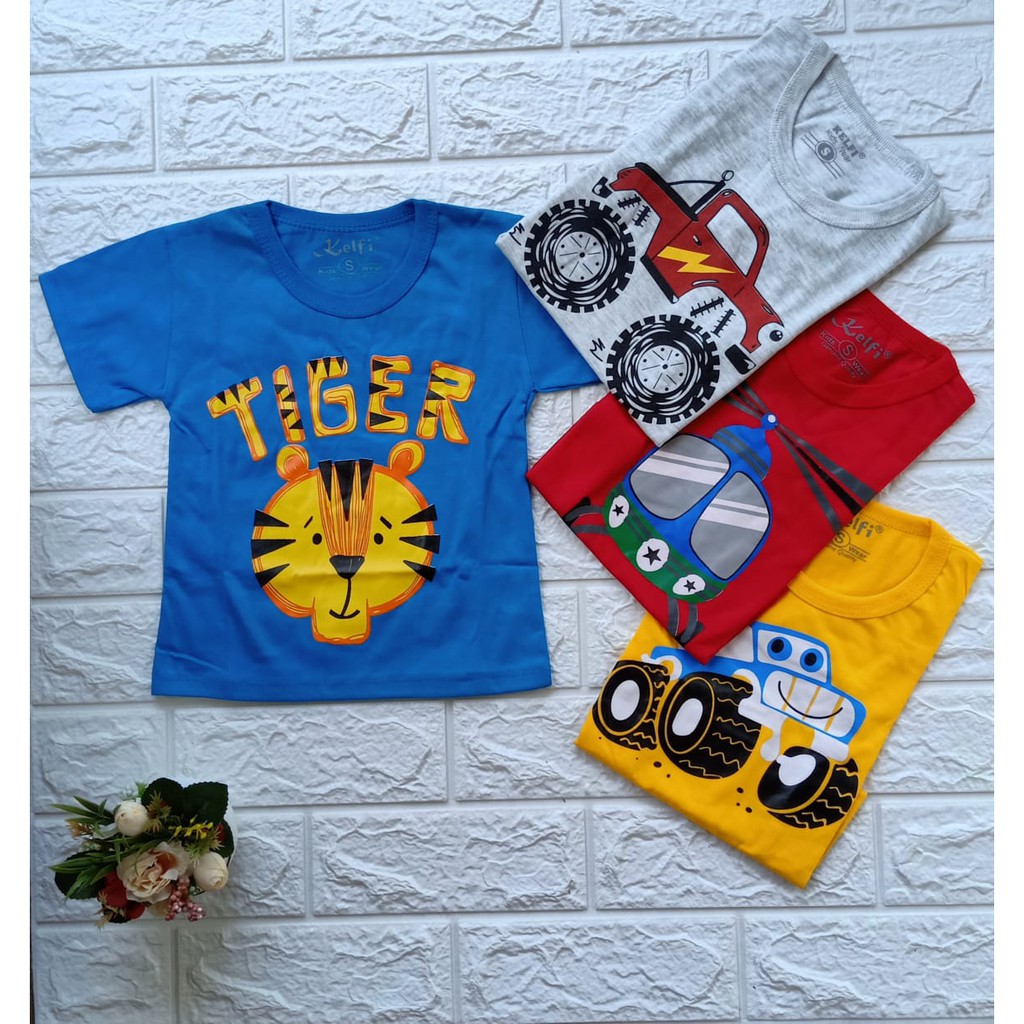 KELFI BAJU ANAK COWOK (TRANSPORTASI)