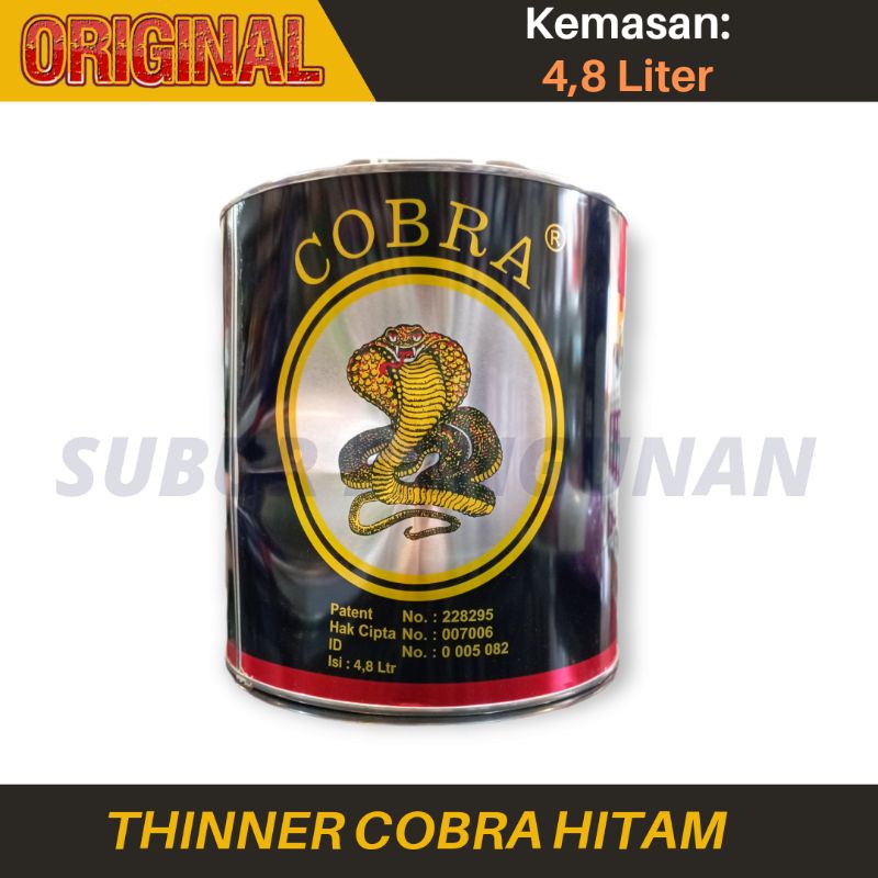 Thinner Cobra Hitam 5 Ltr / Tiner Thiner Hitam Cobra 5L Pengencer Cat