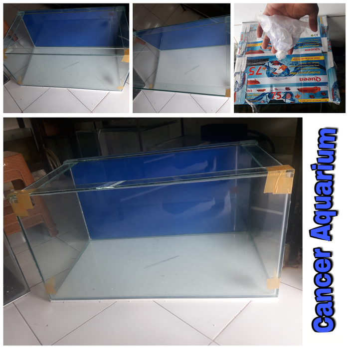 Aquarium Kaca 90x50x45 8mm dan sekatan 4 unit ( Custom )