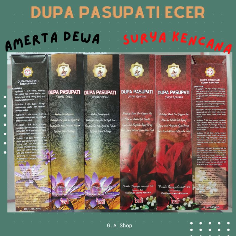 Dupa Hio Pasupati Saraswati Stick Hitam / Merah Kemasan Ecer