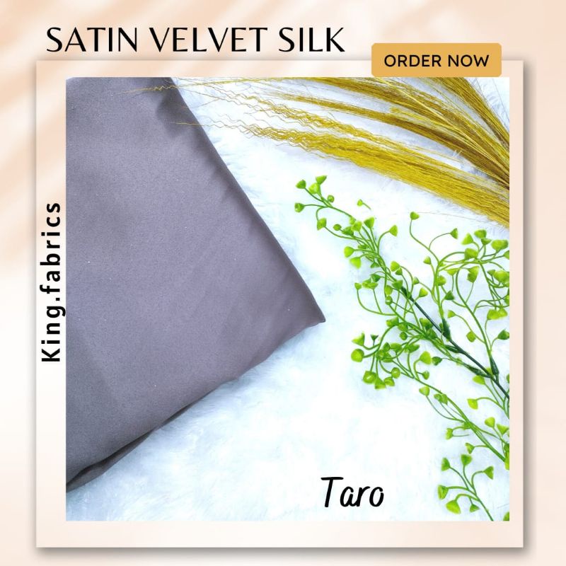 Paket Kain Seragam Bridesmaid Satin Velvet Silk Taro || Satin Premium Velvet Silk || Kain Seragam Ke