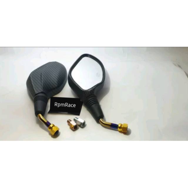 Spion click karbon hma twotone unusversal semua motor matic bebek moge sport dll