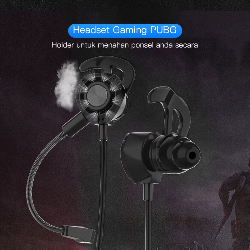 Orginal Gaming Earphone HD Stereo Dual Microphone Mic Noise Reduction for Esport Video Game Hifi Headset Stereo Bass