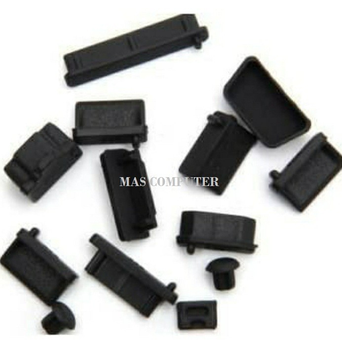 

qpd70d Pelindung Port Usb Laptop/Penutup Slot Coneksi Notebook Anti Debu - Hitam As71S0D