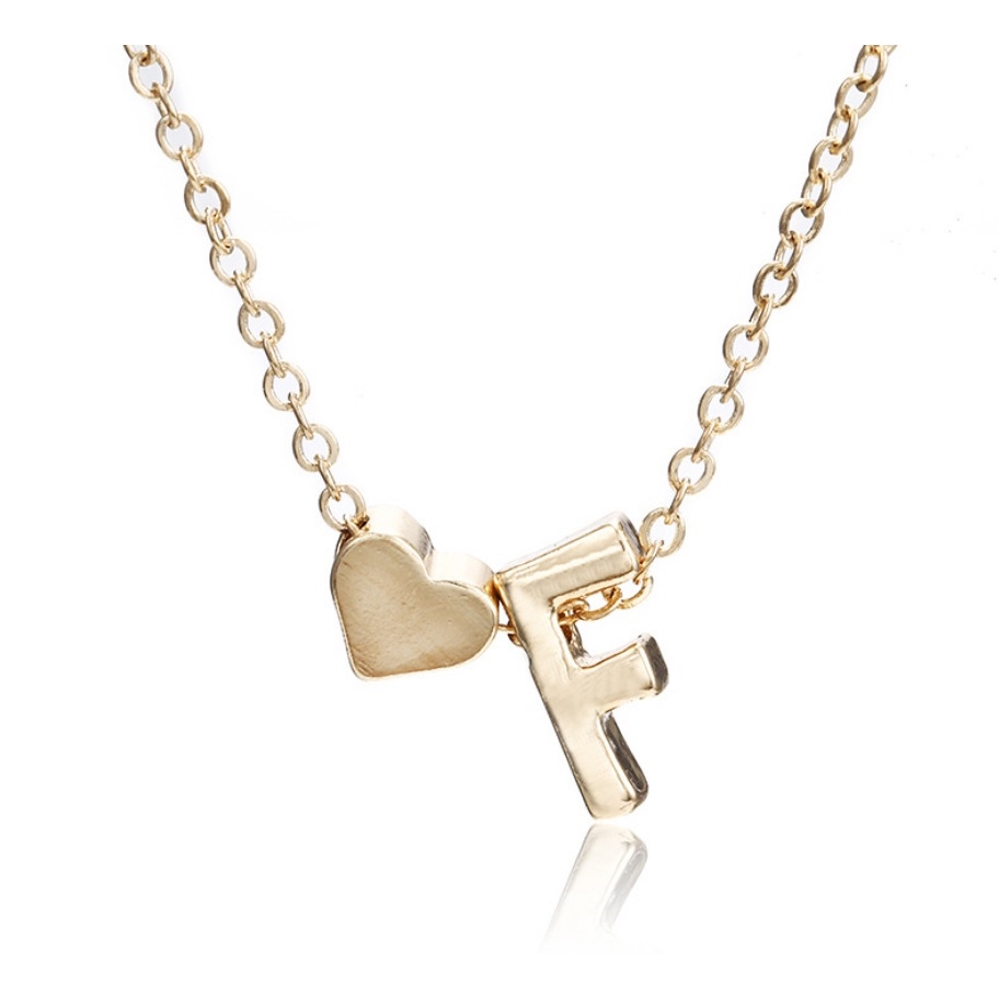 OSM - K480 (A - M) Kalung Huruf Love Kecil Stainless / Fashion Style / Set Perhiasan Wanita-8