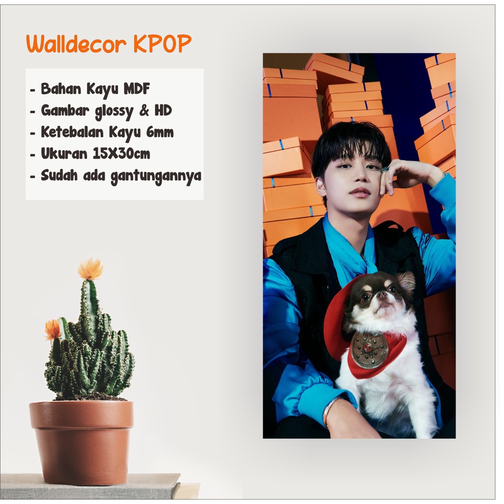 WALLDECOR NCT 127 TAEIL STICKER UKURAN 15X30 CM WALL DECOR POSTER KAYU HIASAN DINDING KPOP