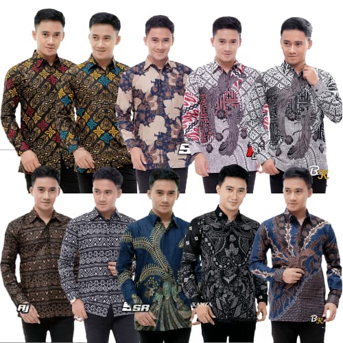 KEMEJA BATIK PRIA LENGAN PANJANG SIZE M L XL XXL BSWART BatiK NAKULA HRB026 Kenongo Hem Panjang Padi