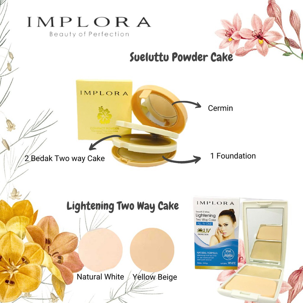 ✿ MADAME ✿ IMPLORA BEDAK SELUTTU POWDER CAKE TWO WAY CAKE COMPACT POWDER 2 IN 1