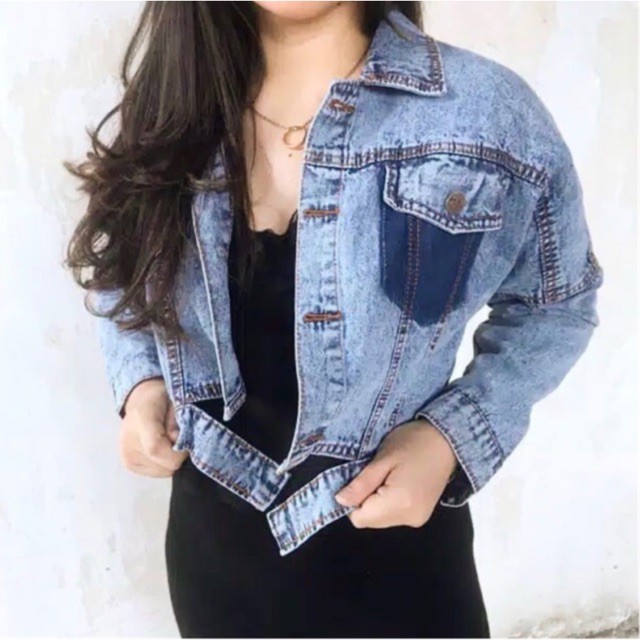 BELLA SNOWASH JEANS JAKET CROP