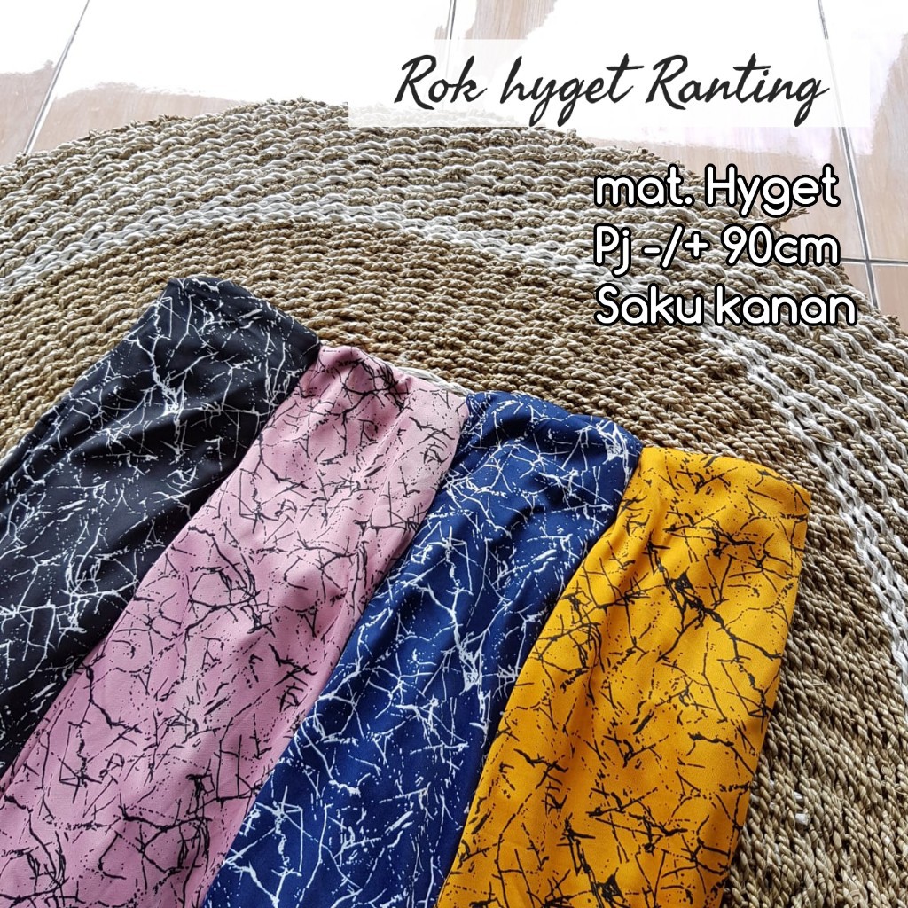 [Ada Saku] Maxi Skirt Motif / Rok Panjang HYGET Wanita Dewasa