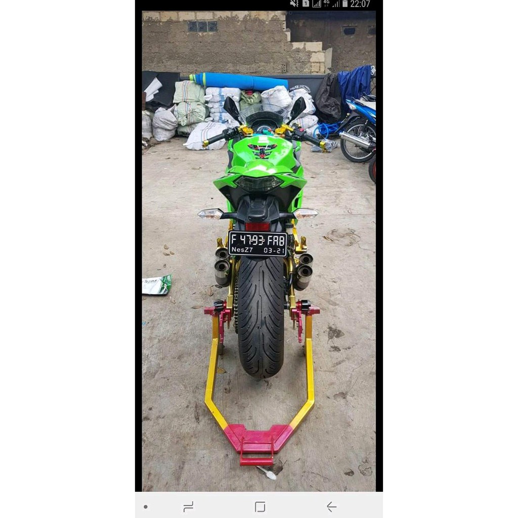 Racing Knalpot Ixil Double Kanan Kiri For Ninja 250 Fi Ninja 250 Karbu Z 250 R25 Mt25 Ninja 250 Se