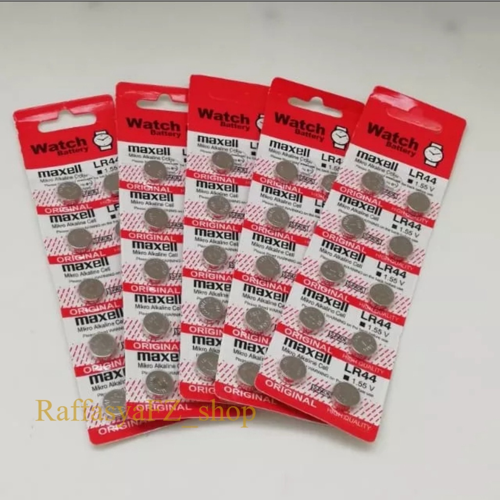 Baterai Calculator LR44 AG13 - Baterai Kancing Maxell LR 44 1.55 V - Battery Maxell LR 44 Murah - Baterai Jam Tangan, Baterai Boneka Boba Led RaffasyaFZ shop