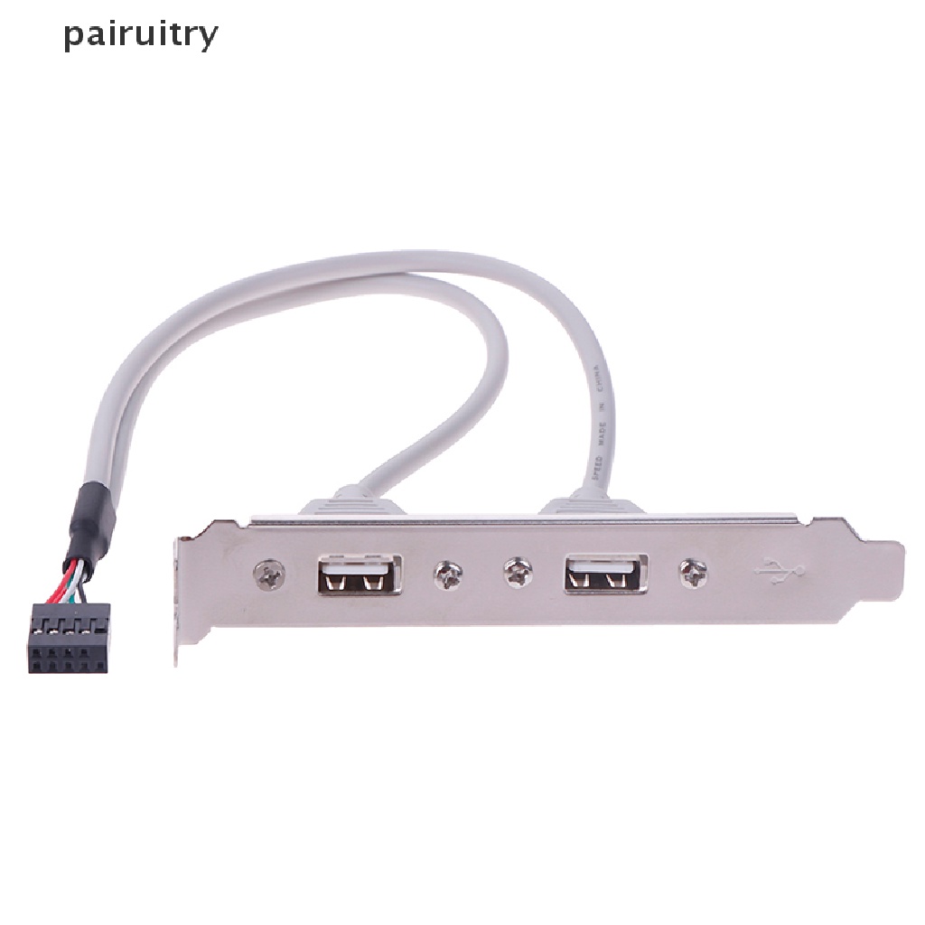 Prt 1Pc Bracket Expansion Panel Belakang 2 Port USB 2.0 Untuk Motherboard Komputer PRT