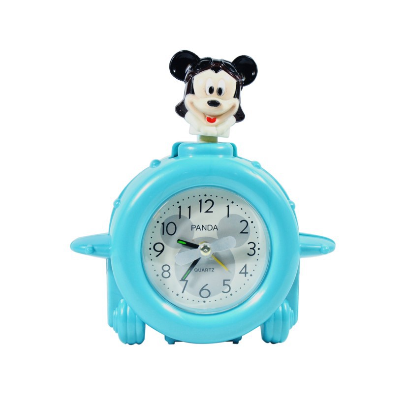 Jam Meja Weker Anak Alarm Clock Ada Bandul Mickey Mouse 15 cm Free Baterai