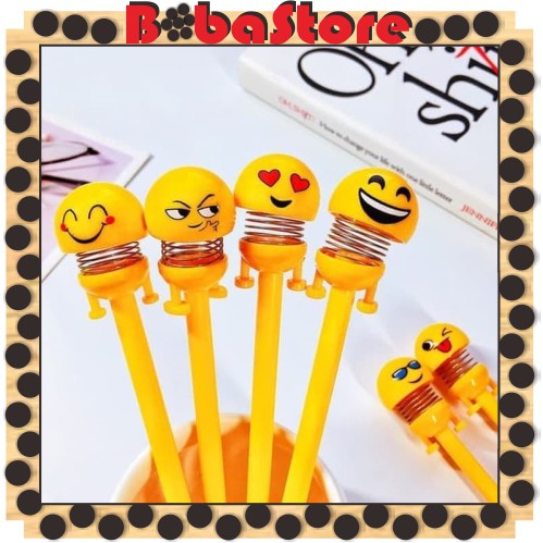 

⭐Bobastore⭐ R163 Pena Emoji Spring Pulpen pen karakter EMOTICON SOUVENIR bouncing goyang unik lucu