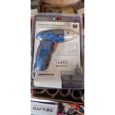 mesin bor mollar mini kecil set cordless charge screwdriver set bor cas