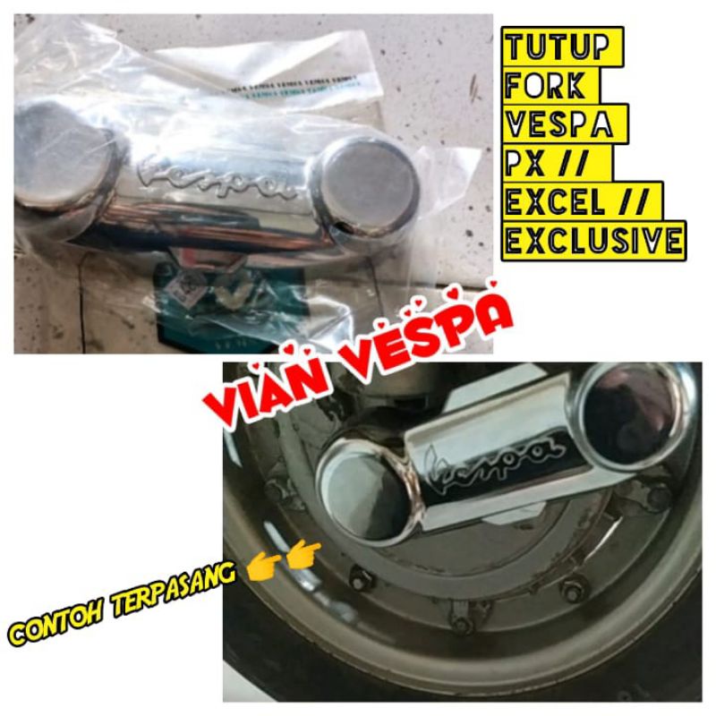 TUTUP FORK VESPA NEW PX PX EXCLUSIVE EXCEL penutup kepala babi vespa px series