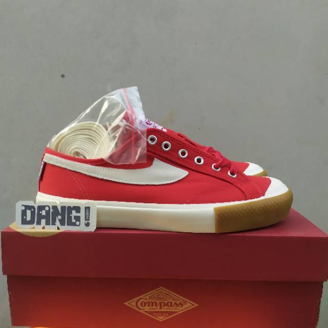 Sepatu Compass Gazelle Series Low (Black White/White Red/Cappuccino/Blue Sky/Red Gum/Grey)-4