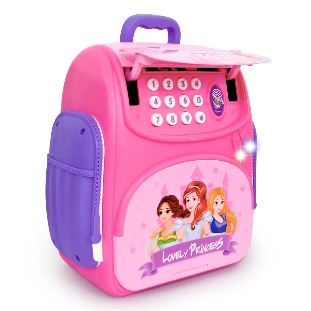 MAINAN CELENGAN ATM TAS RANSEL ATM MENABUNG BAG FINGER PRINT MUSIC