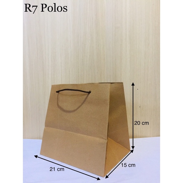 

paper bag polos coklat R7 size 21 x 15 x 20 (PxLxT)