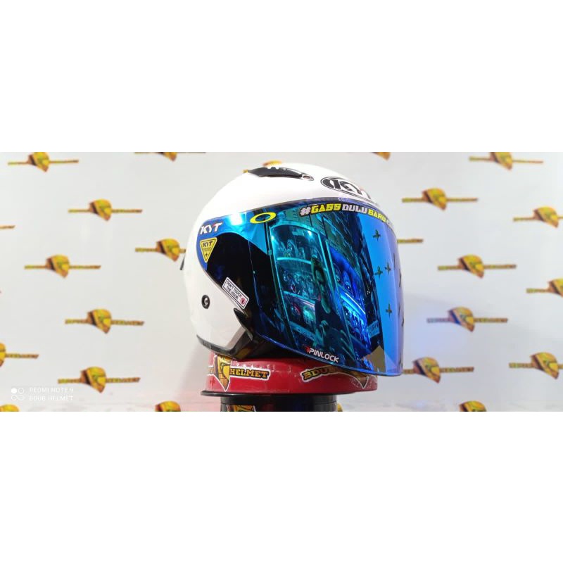 HELM KYT GALAXY FLAT R SOLID WHITE/PAKET GANTENG 100% ORIGINAL SNI-DOT-3