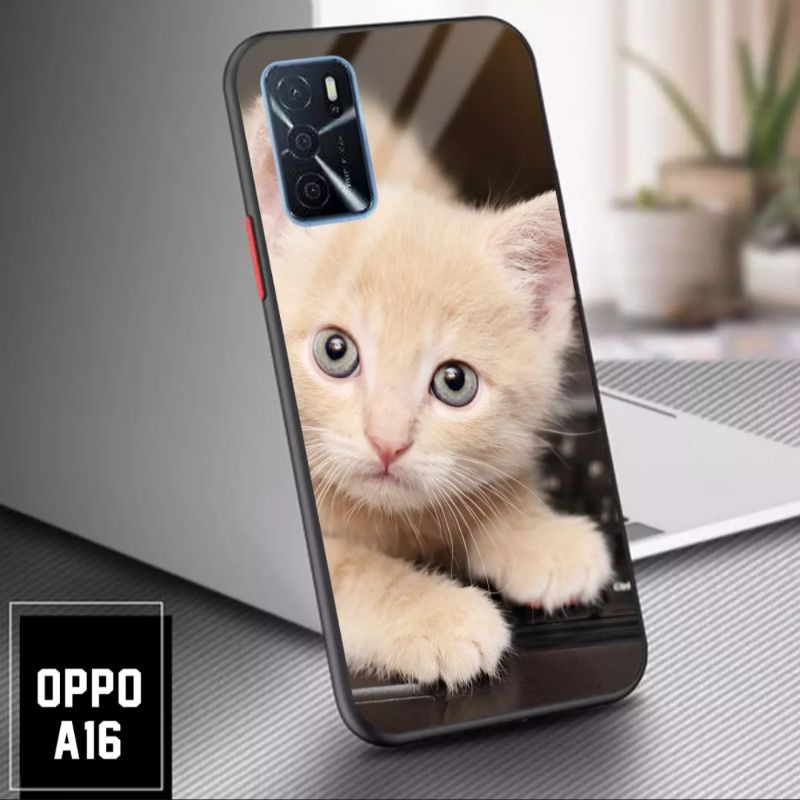 SHOWCASE CASE OPPO A16 DESIGN AESTHETIC KUCING SERIES