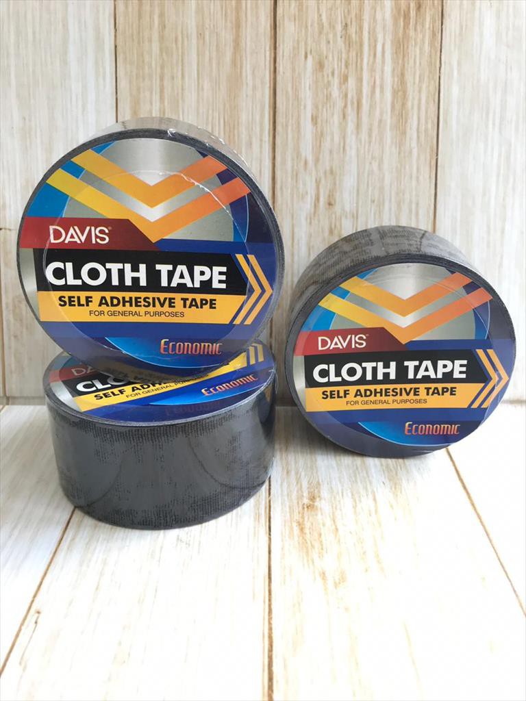 Cloth Tape Lakban Hitam Kain ECO DAVIS 2  Inch