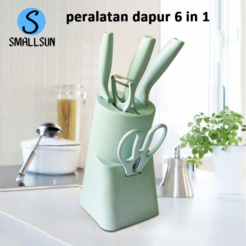 Kitchen Knife Set / Pisau Tatakan Pengupas Gunting Dapur Set