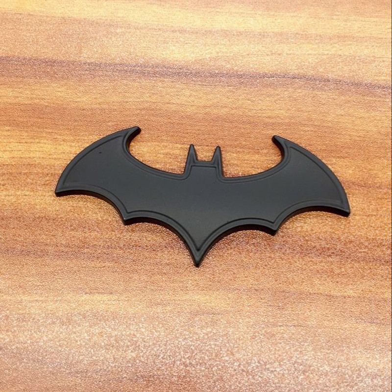 1pc Stiker Emblem Logo Batman 3d Bahan Metal Untuk Mobil / Truk / Motor