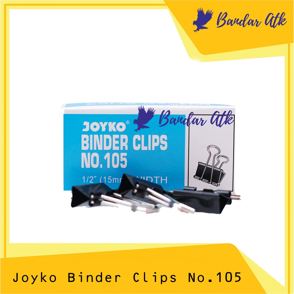 

Binder Clip No 105 JOYKO Penjepit Klip Kertas Dokumen File [1 PACK]